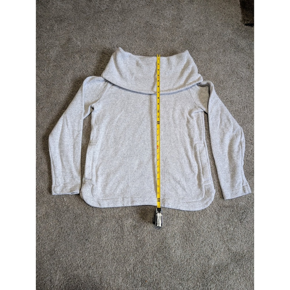 Tommy Hilfiger Athluxe Cowl Neck Sweatshirt Womens Medium Gray Fleece Pullover
